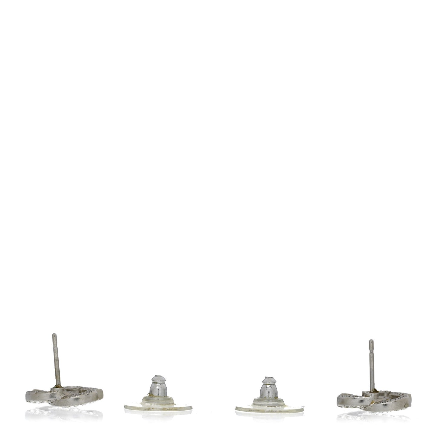 Crystal CC Earrings Silver