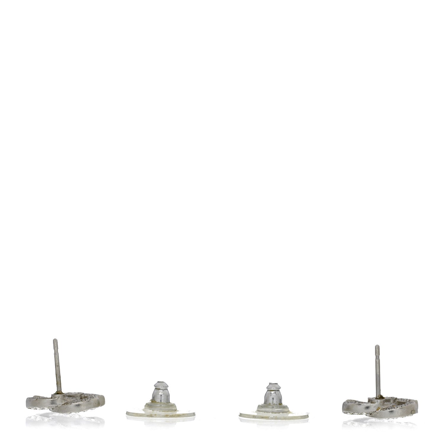 Chanel Crystal CC Earrings Silver 3 of 4