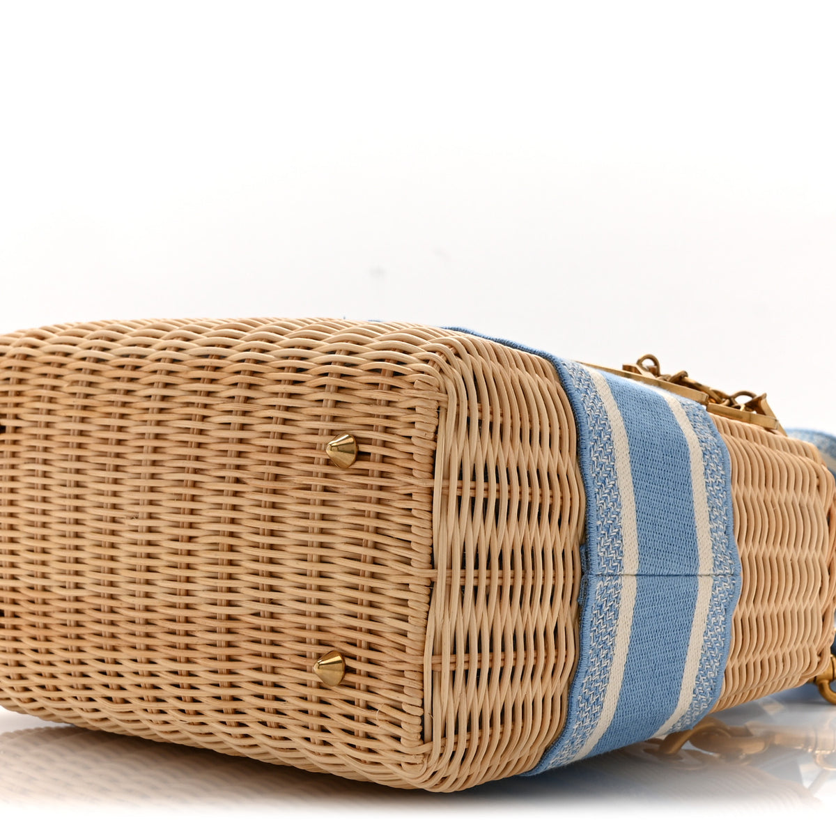 Christian Dior Wicker Oblique Medium Lady Dior Bag Cornflower Blue 10 of 10