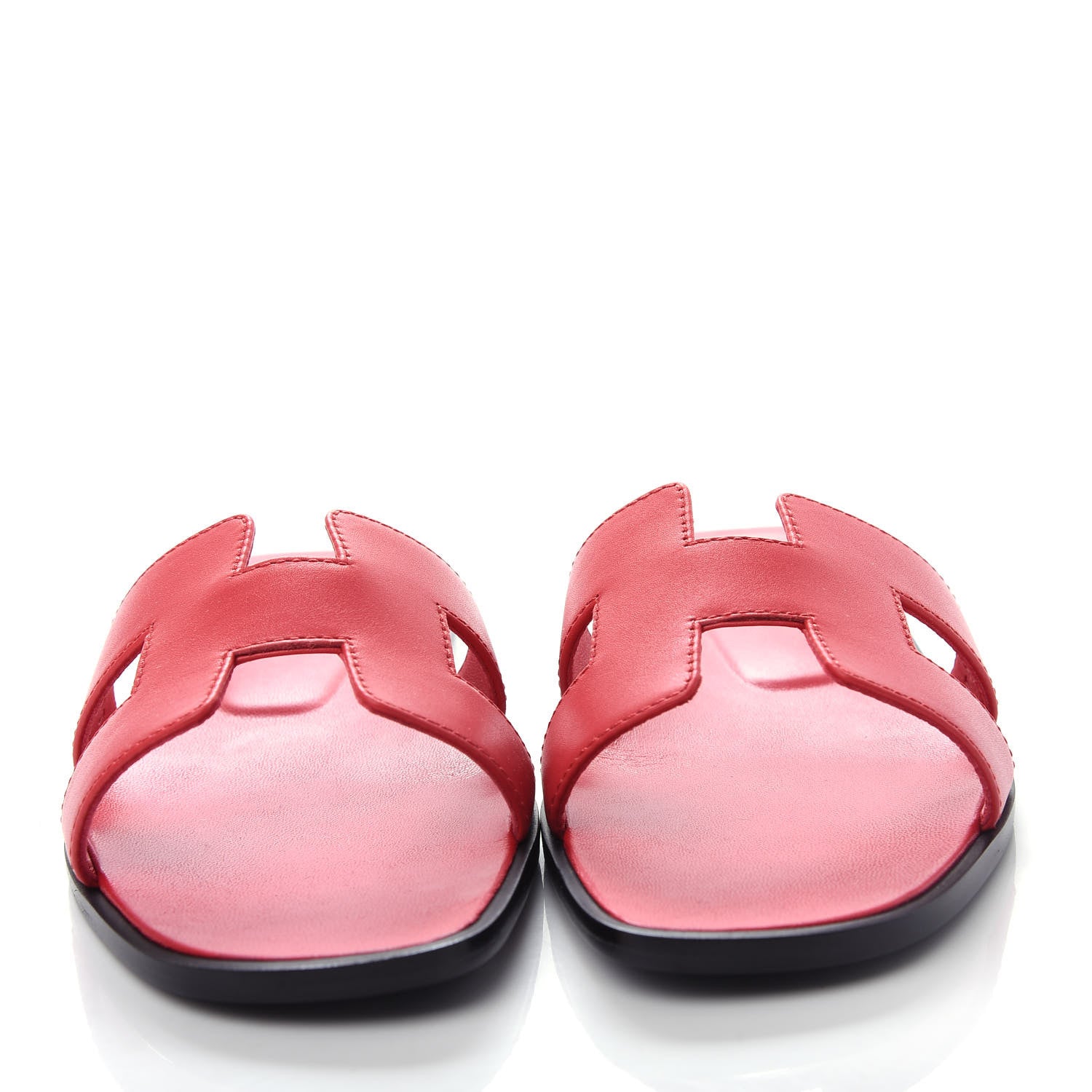 Hermes Calfskin Oran Sandals 37 Rose Cotinga 5 of 11
