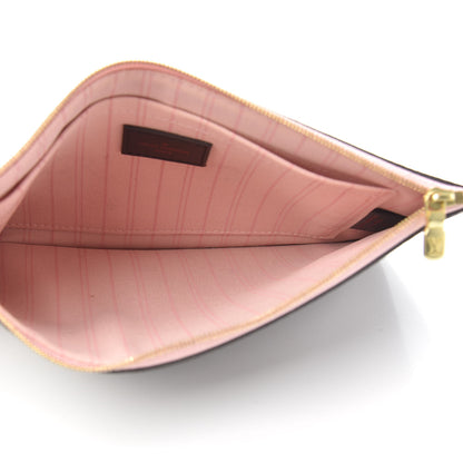 Louis Vuitton Damier Ebene Neverfull MM GM Pochette Rose Ballerine 5 of 7