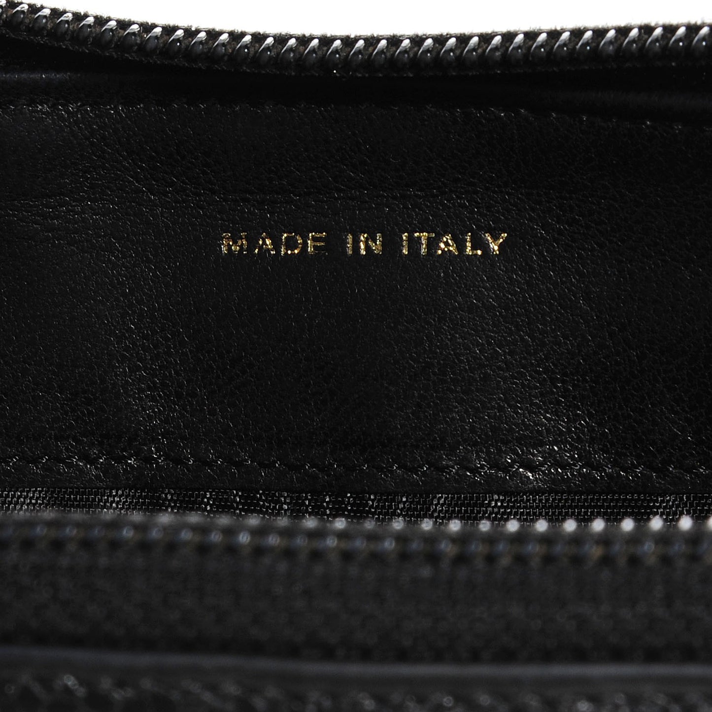 Caviar CC Timeless Large Zip Around Wallet Black