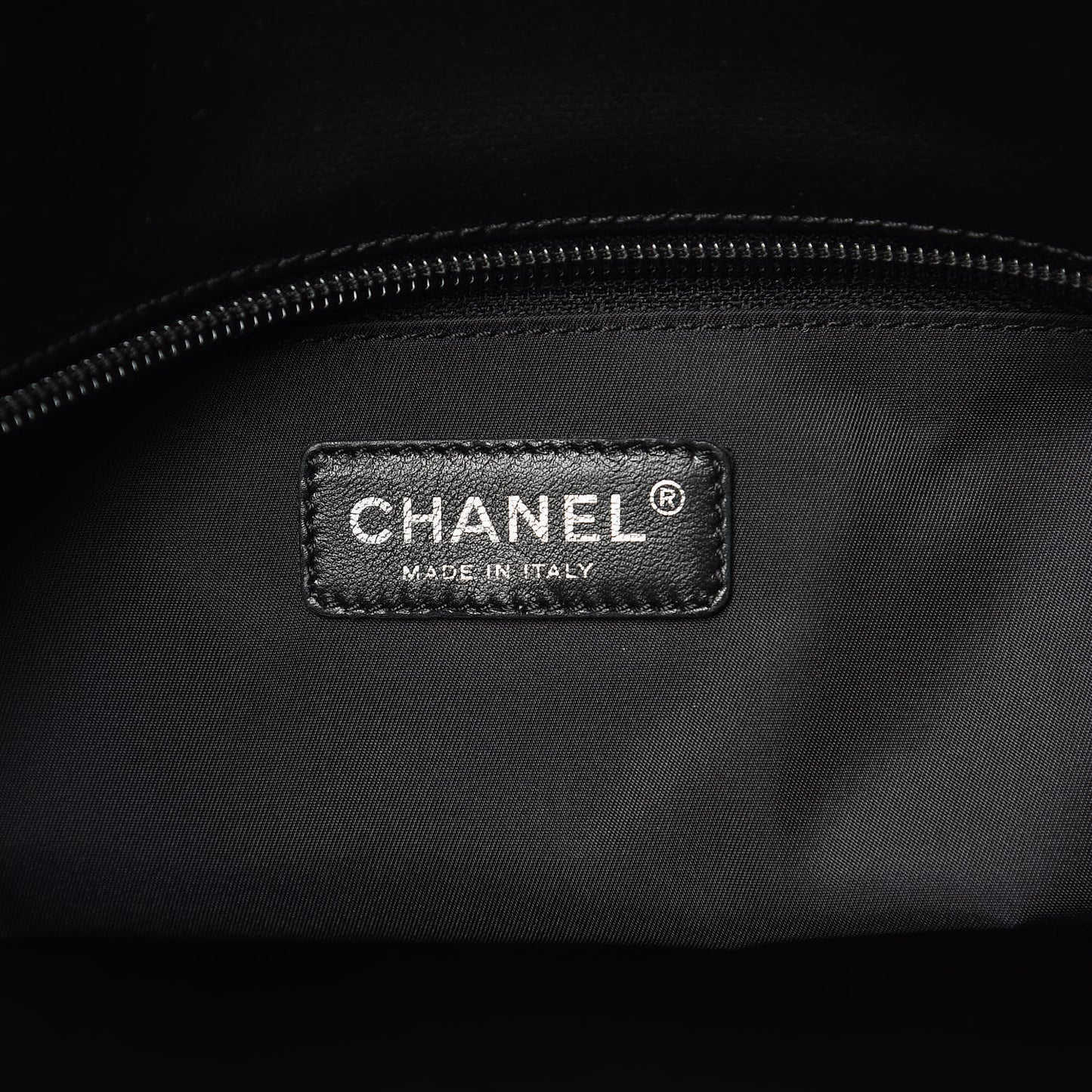 Coated Canvas Quilted Large Paris Biarritz Tote Black