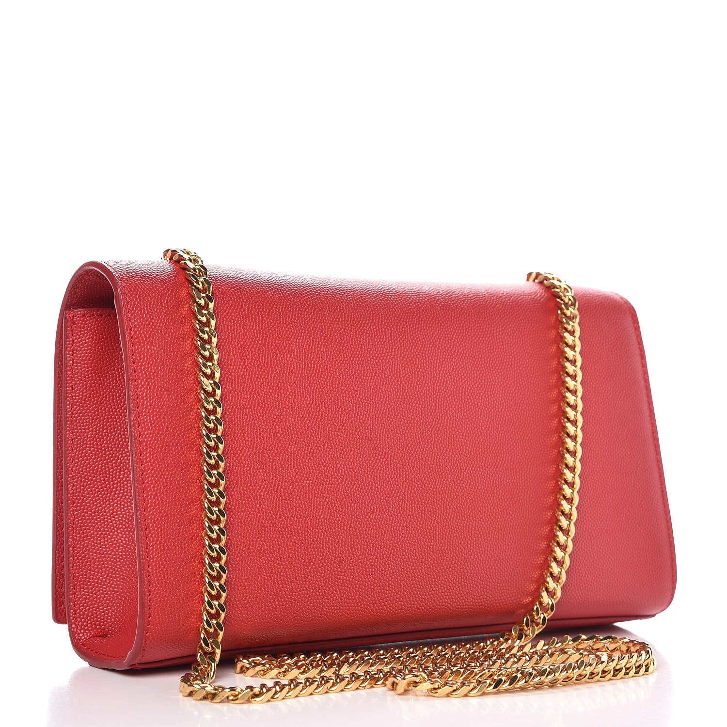 Saint Laurent Grain De Poudre Medium Monogram Kate Satchel Bandana Red 3 of 9