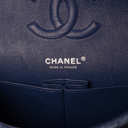 Chanel Denim Tweed Quilted Medium Double Flap Blue 6 of 8