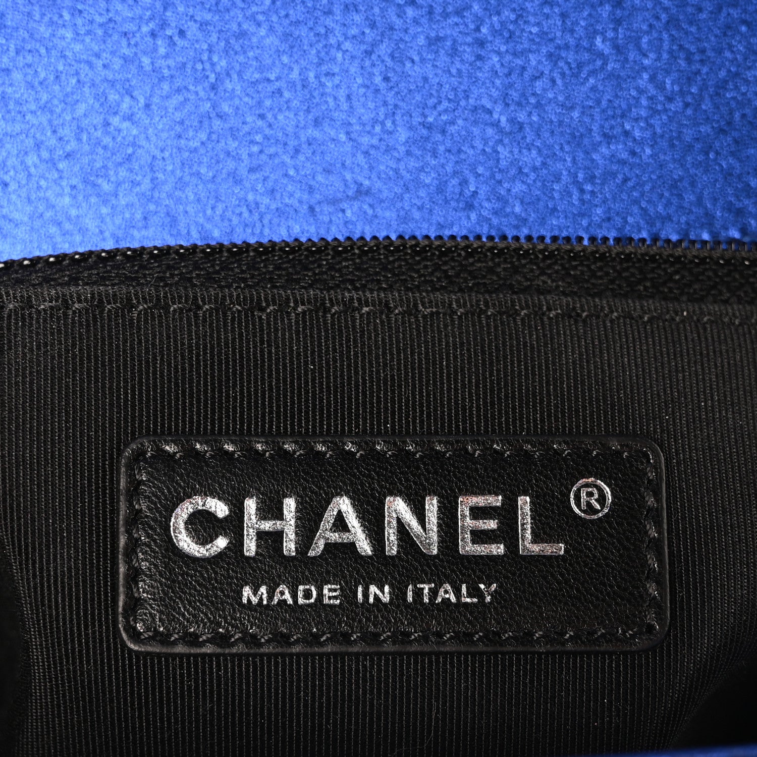 Chanel Metallic Patent Quilted New Medium Boy Flap Blue 6 of 10