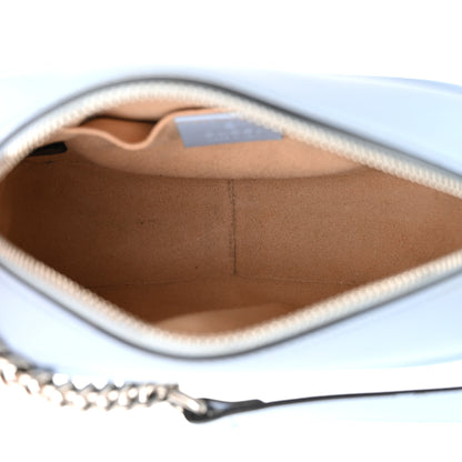 Gucci Calfskin Matelasse Mini GG Marmont Chain Shoulder Bag Porcelain Light Blue 5 of 16