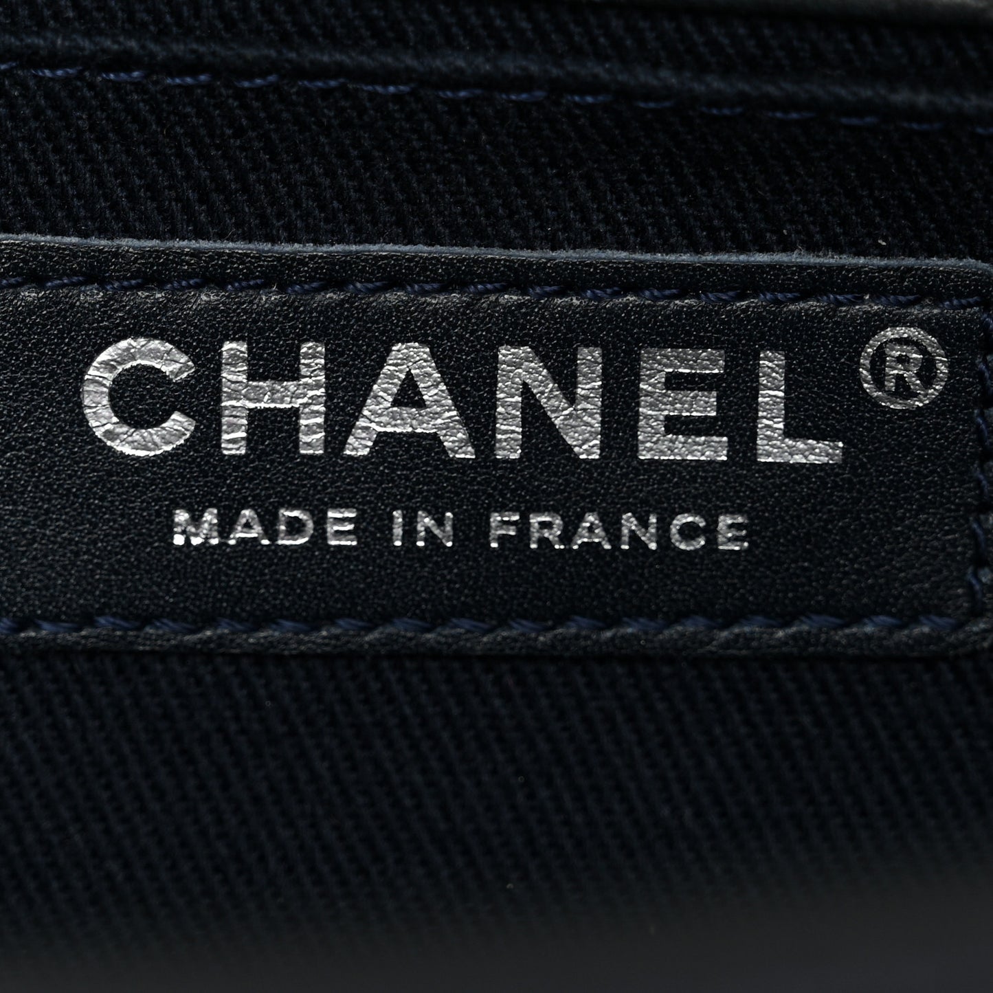 Caviar Stitched Medium Boy Flap Blue
