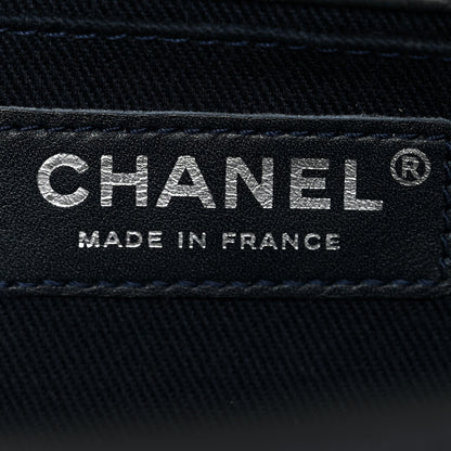 Chanel Caviar Stitched Medium Boy Flap Blue 6 of 14
