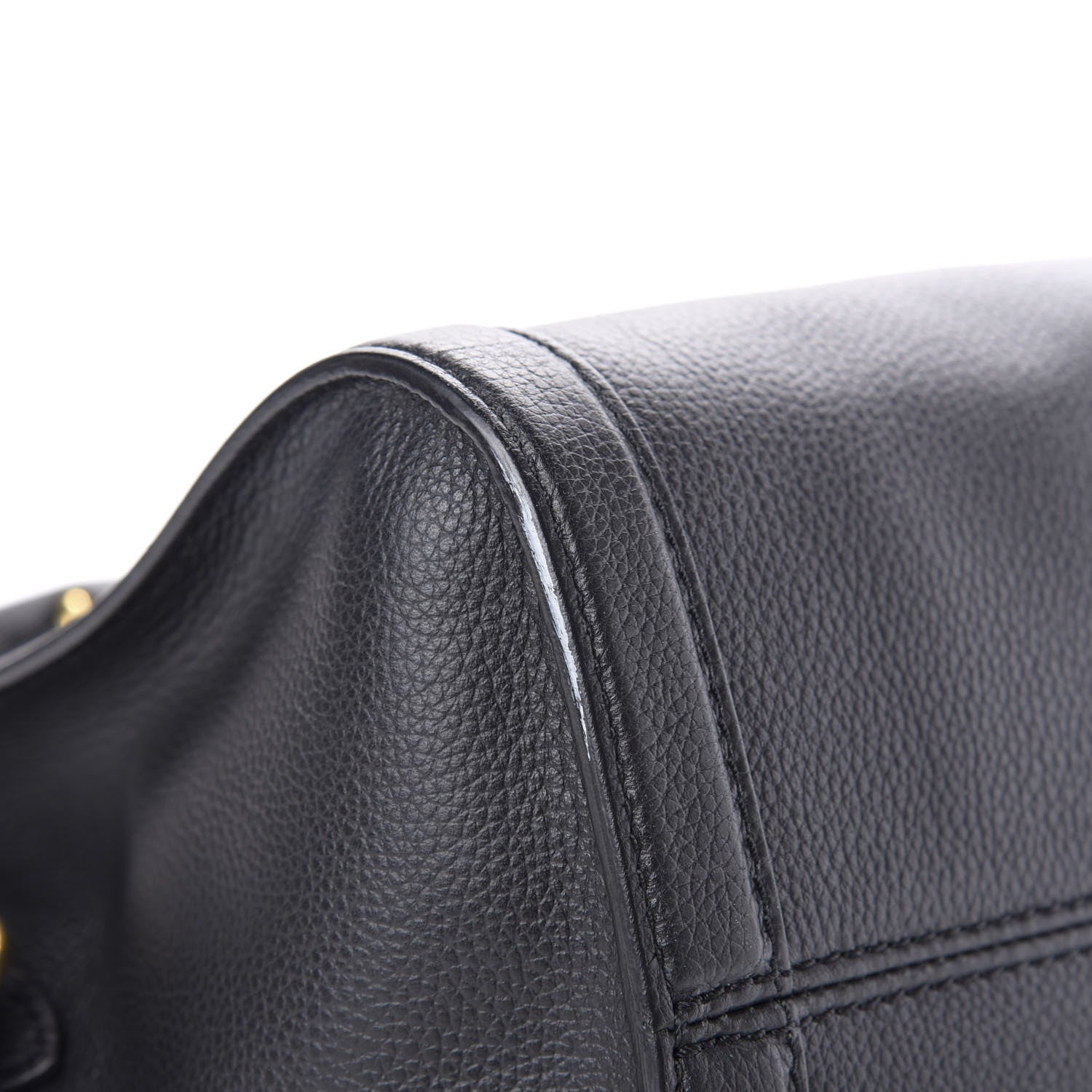 Alexander McQueen Pebbled Calfskin Small Skull Padlock Zip Around Tote Black 14 of 16