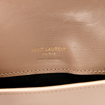 Saint Laurent Smooth Calfskin Monogram Phone Holder Crossbody Dark Beige 6 of 10