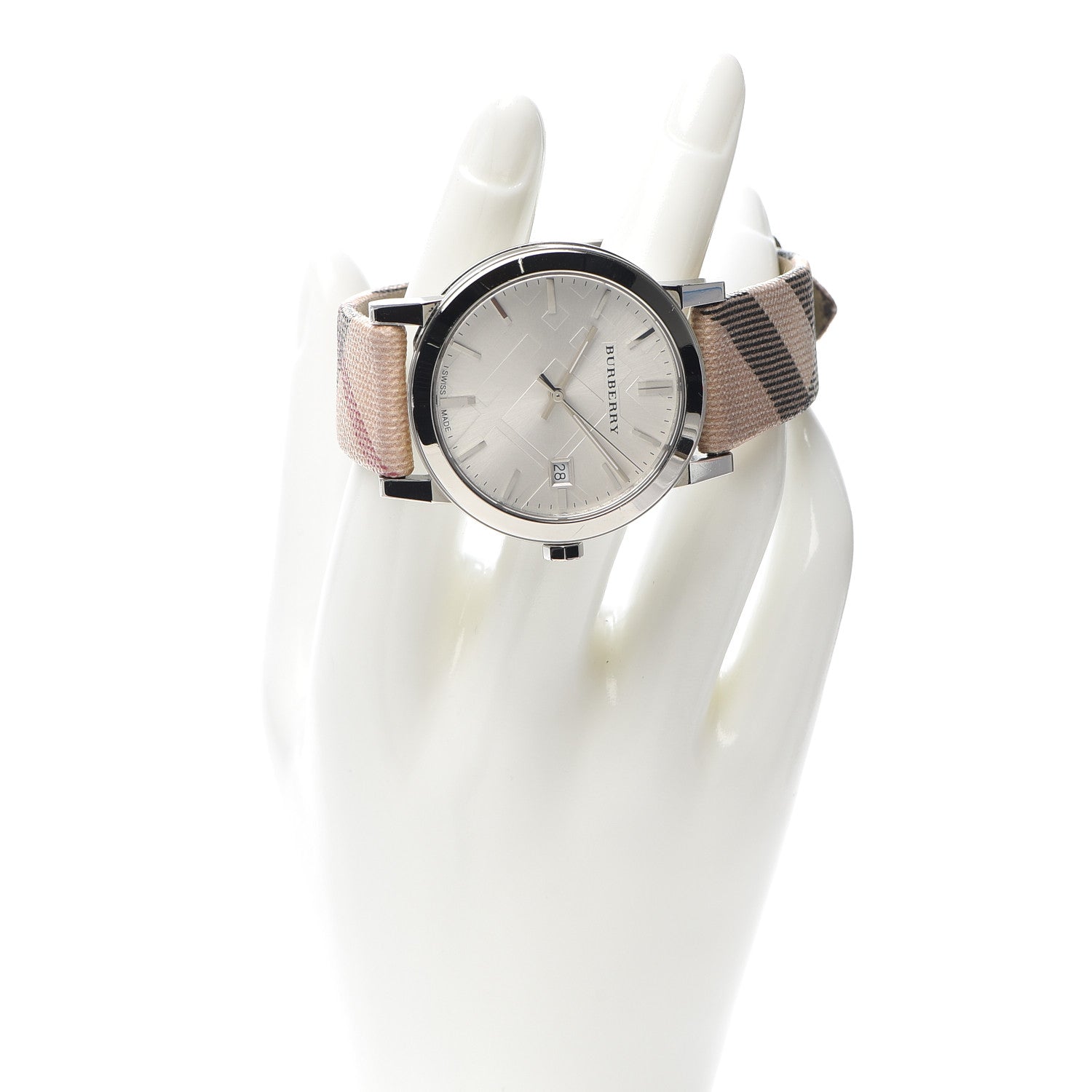 Burberry Stainless Steel Calfskin 38mm Heritage Nova Check Quartz Watch BU9022 2 of 7