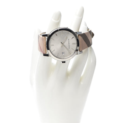 Burberry Stainless Steel Calfskin 38mm Heritage Nova Check Quartz Watch BU9022 2 of 7