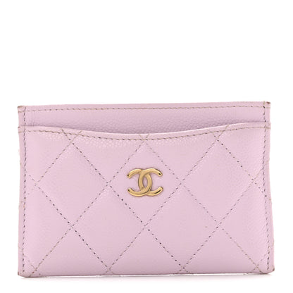 Chanel Caviar Quilted Card Holder Light Purple 1 of 11