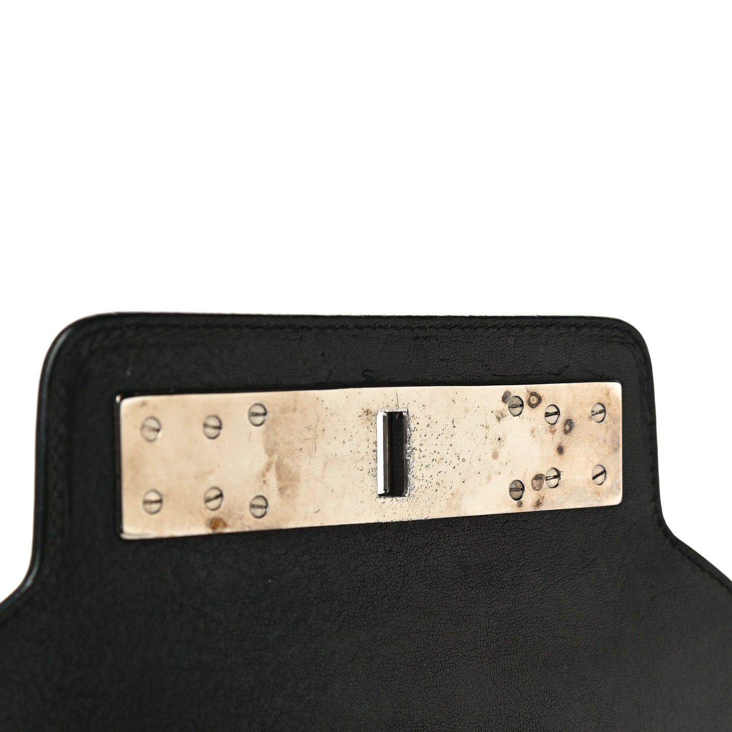 Textured Leather PS11 Wristlet Clutch Black