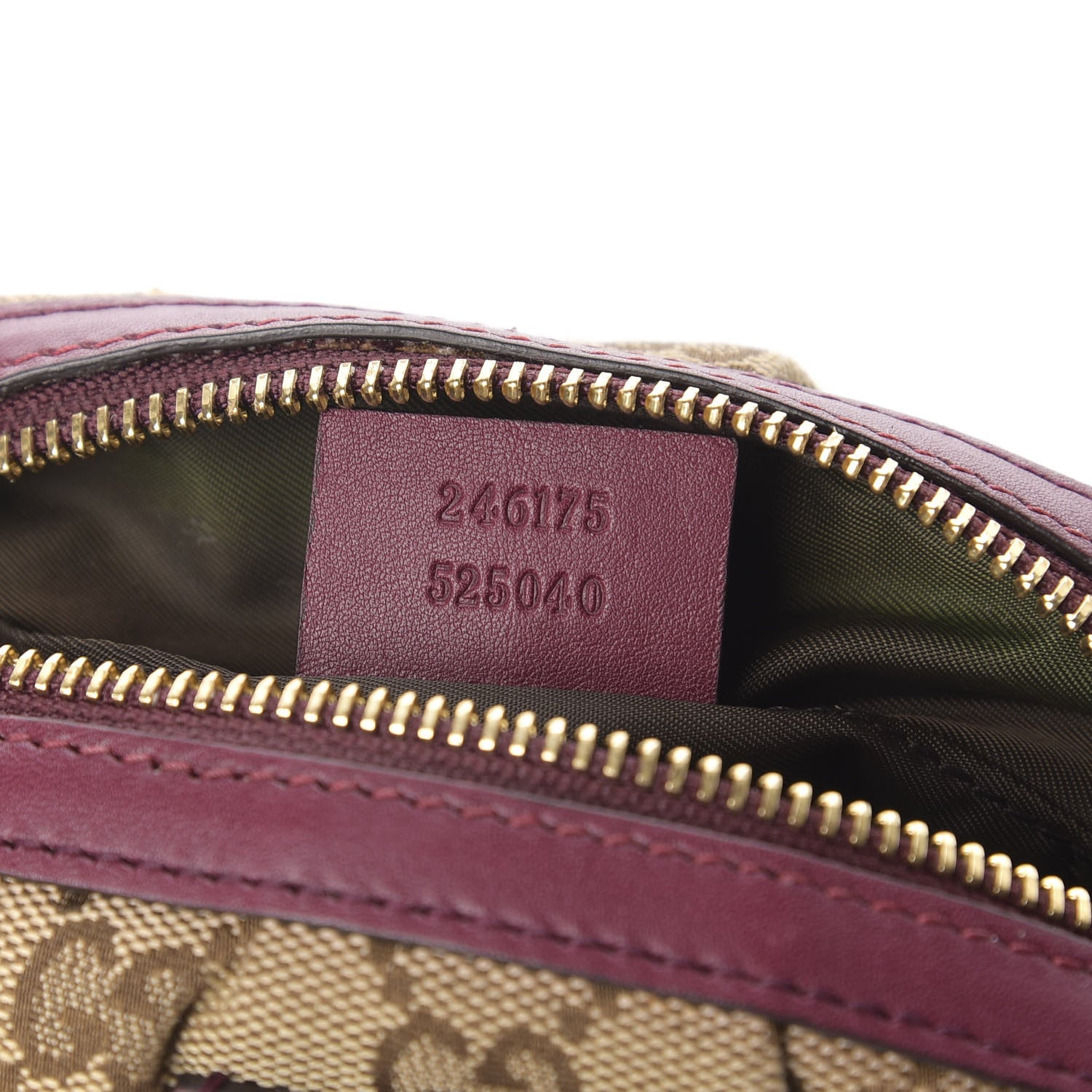 Gucci Monogram Medium Bamboo Cosmetic Case Bordeaux 8 of 9