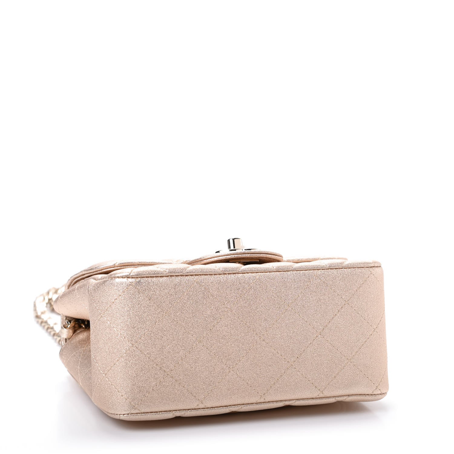 Chanel Metallic Lambskin Quilted Mini Square Flap Gold 4 of 10