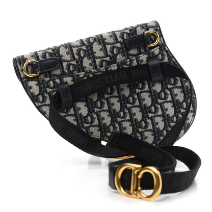 Christian Dior Oblique Saddle Belt Bag Blue 2 of 8