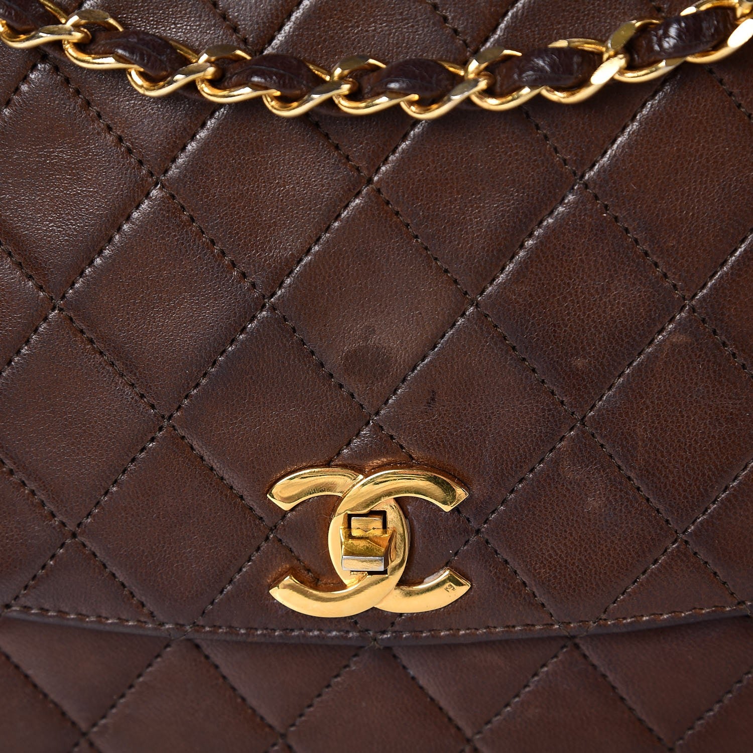 Chanel Lambskin Quilted Jumbo Single Flap Brown 12 of 17