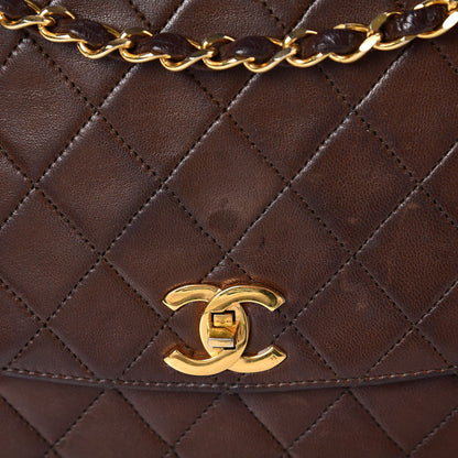 Chanel Lambskin Quilted Jumbo Single Flap Brown 12 of 17