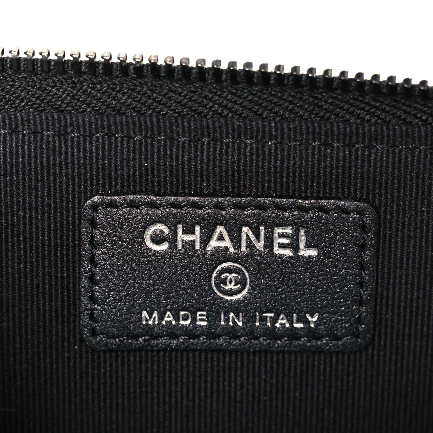 Chanel Pearly Lambskin Quilted Zip Card Holder So Black 6 of 9