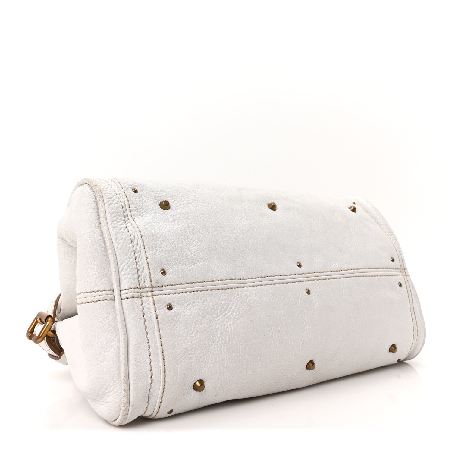 Chloe Calfskin Medium Paddington Satchel White 4 of 9