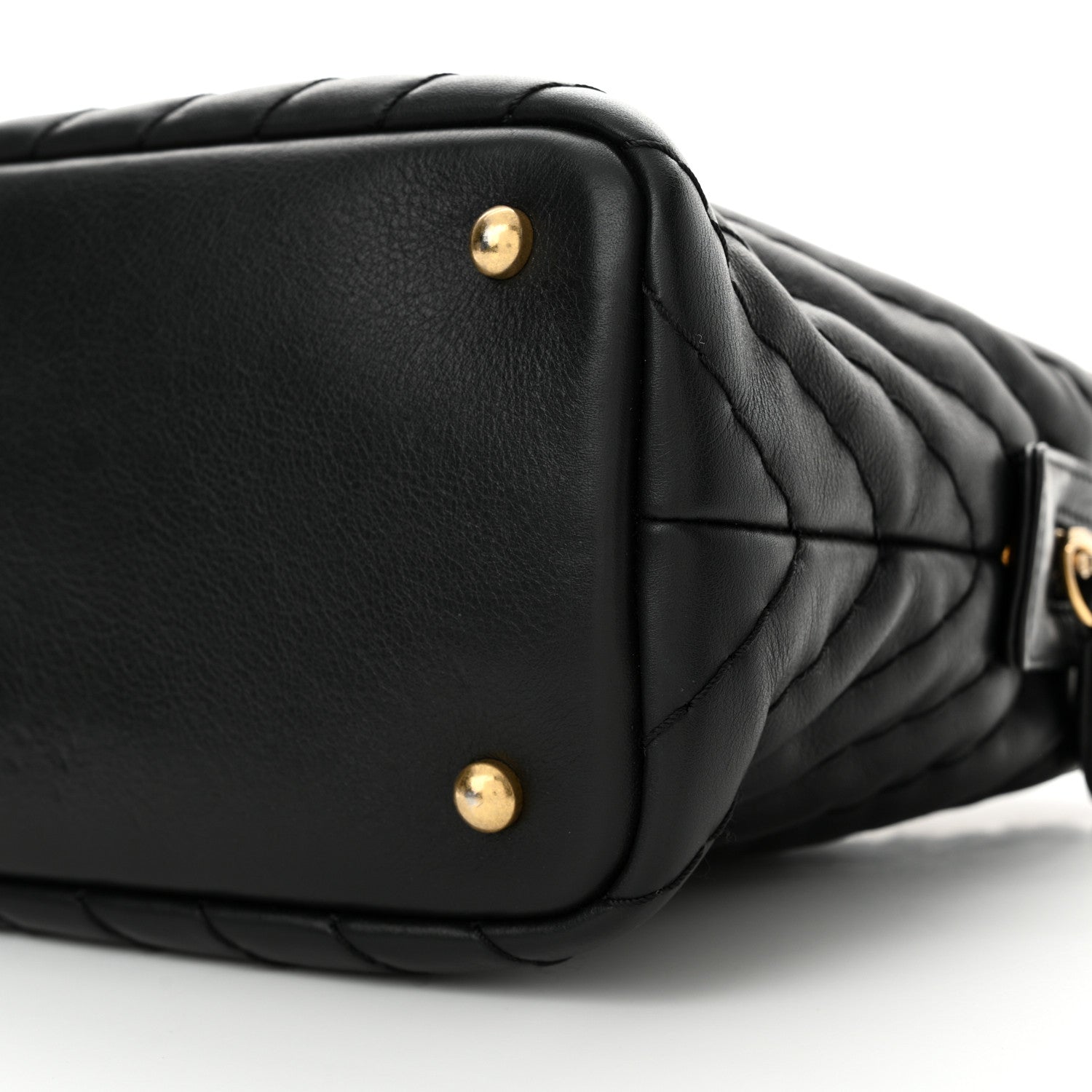 Chanel Calfskin Chevron Quilted Surpique Tote Black 11 of 11