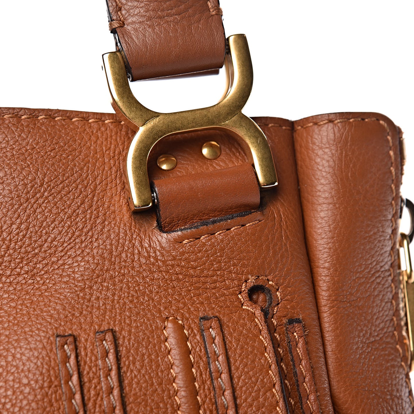 Calfskin Large Marcie Tote Tan
