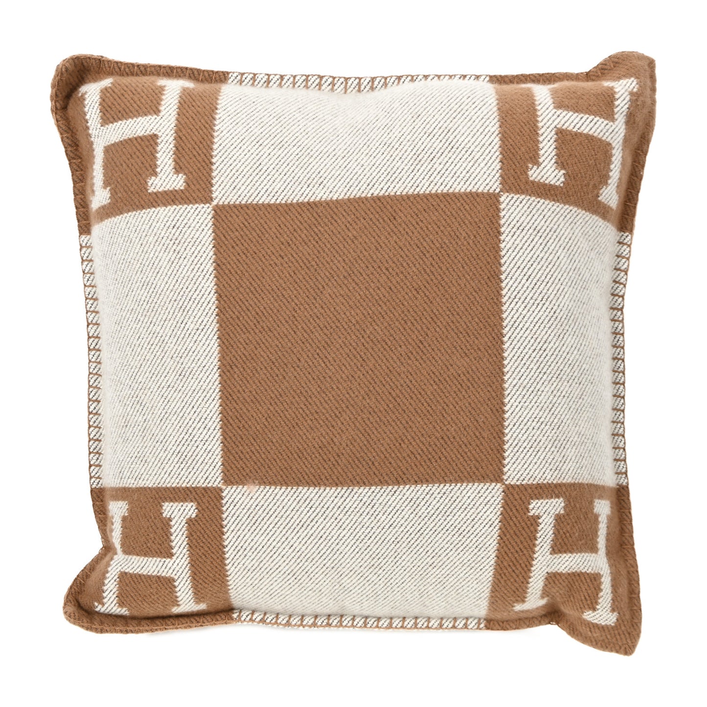 Wool Cashmere Avalon Pillow PM Ecru Camel