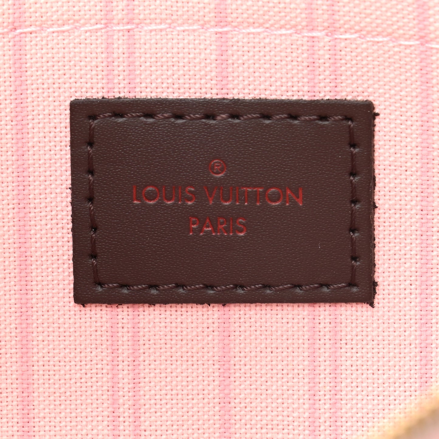 Damier Ebene Neverfull MM GM Pochette Rose Ballerine