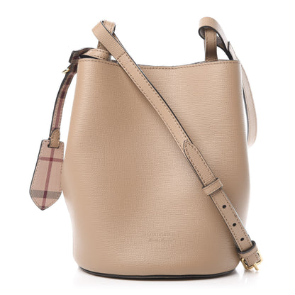 Burberry Calfskin Small Lorne Bucket Crossbody Camel 1 of 12