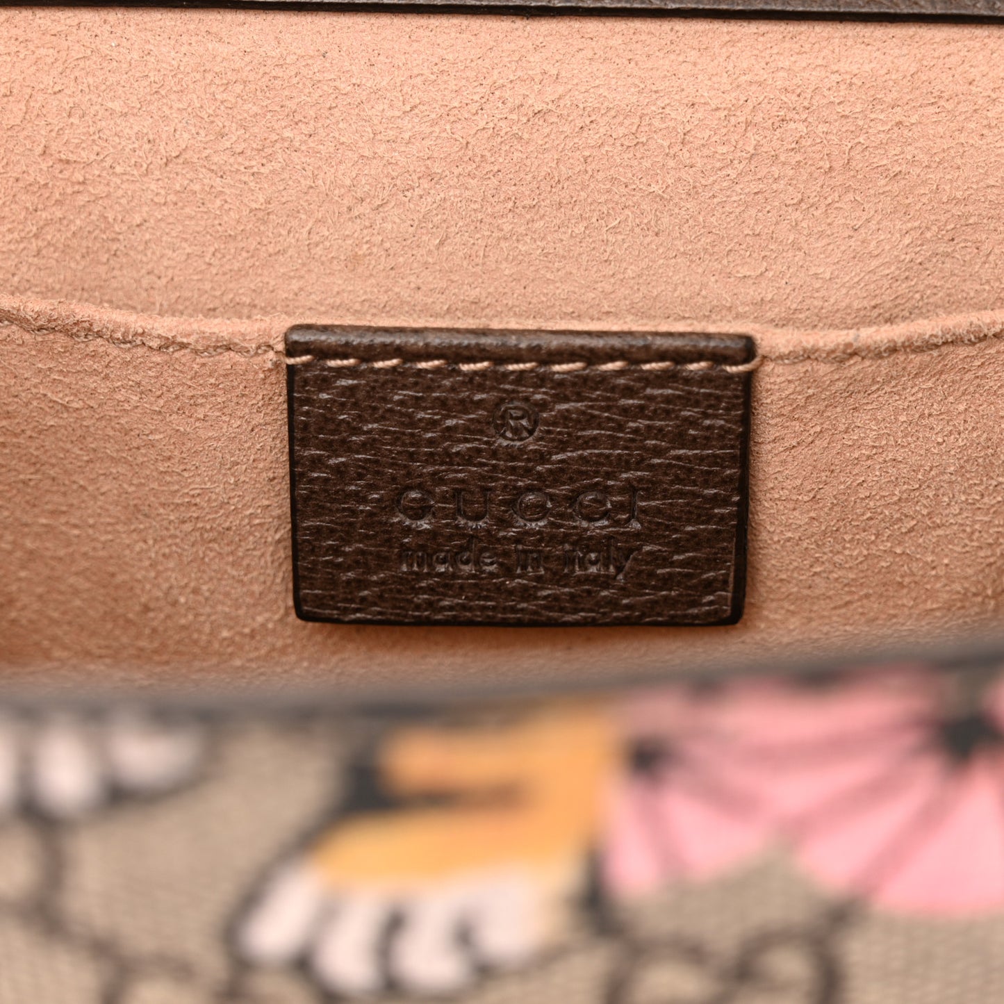 GG Supreme Monogram Bengal Small Padlock Shoulder Bag Beige Pink