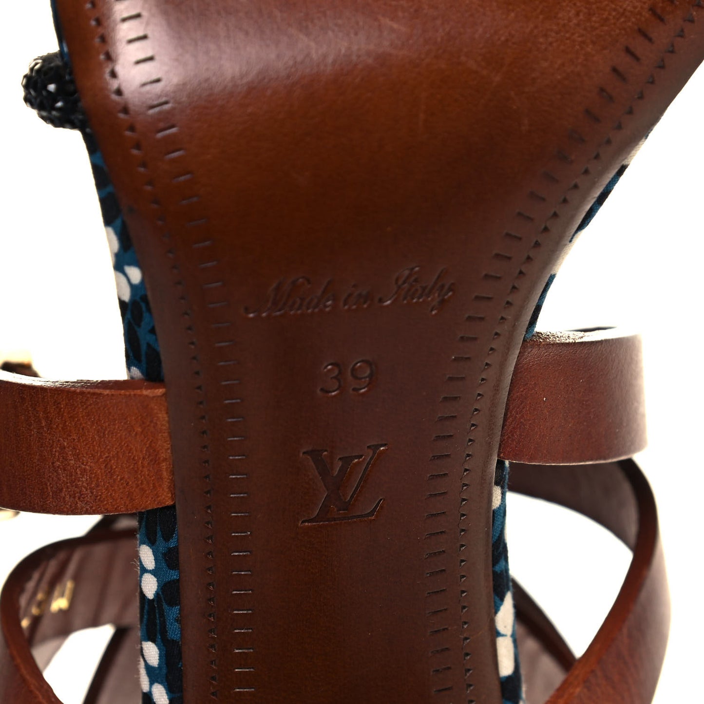 Calfskin Flower Fields Sandal 39