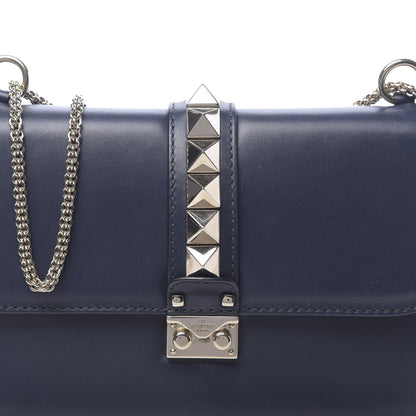 Valentino Garavani Vitello Medium Glam Lock Rockstud Flap Marine 11 of 12