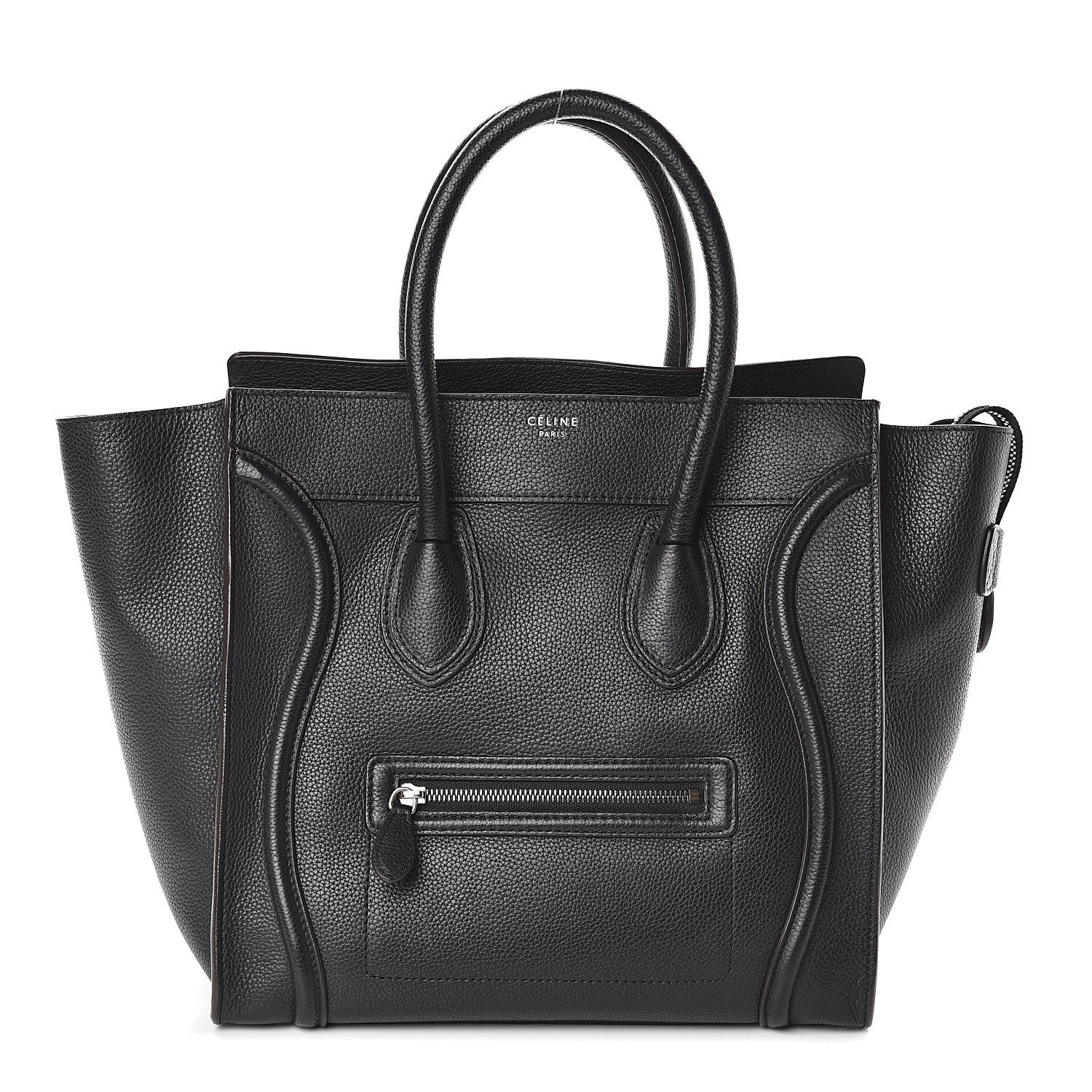 Celine Drummed Calfskin Mini Luggage Black 1 of 9