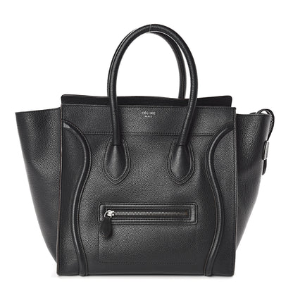 Celine Drummed Calfskin Mini Luggage Black 1 of 9