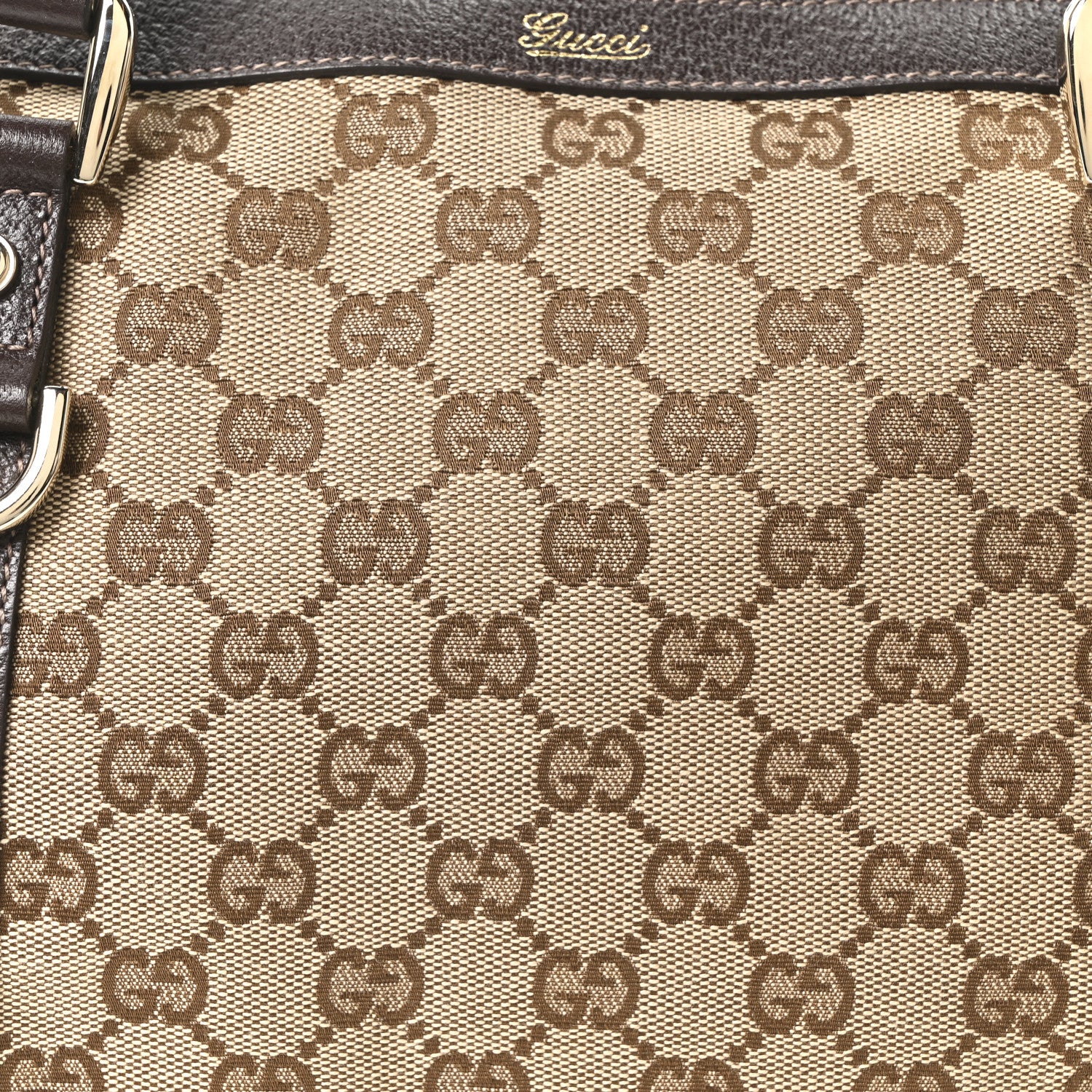 Gucci Monogram Medium Abbey Tote Dark Brown 8 of 10
