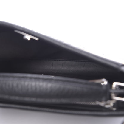 Fendi Calfskin Romano Mania FF 1974 Embossed Mini Peekaboo Iconic Fit Satchel Black Sunflower White 5 of 11