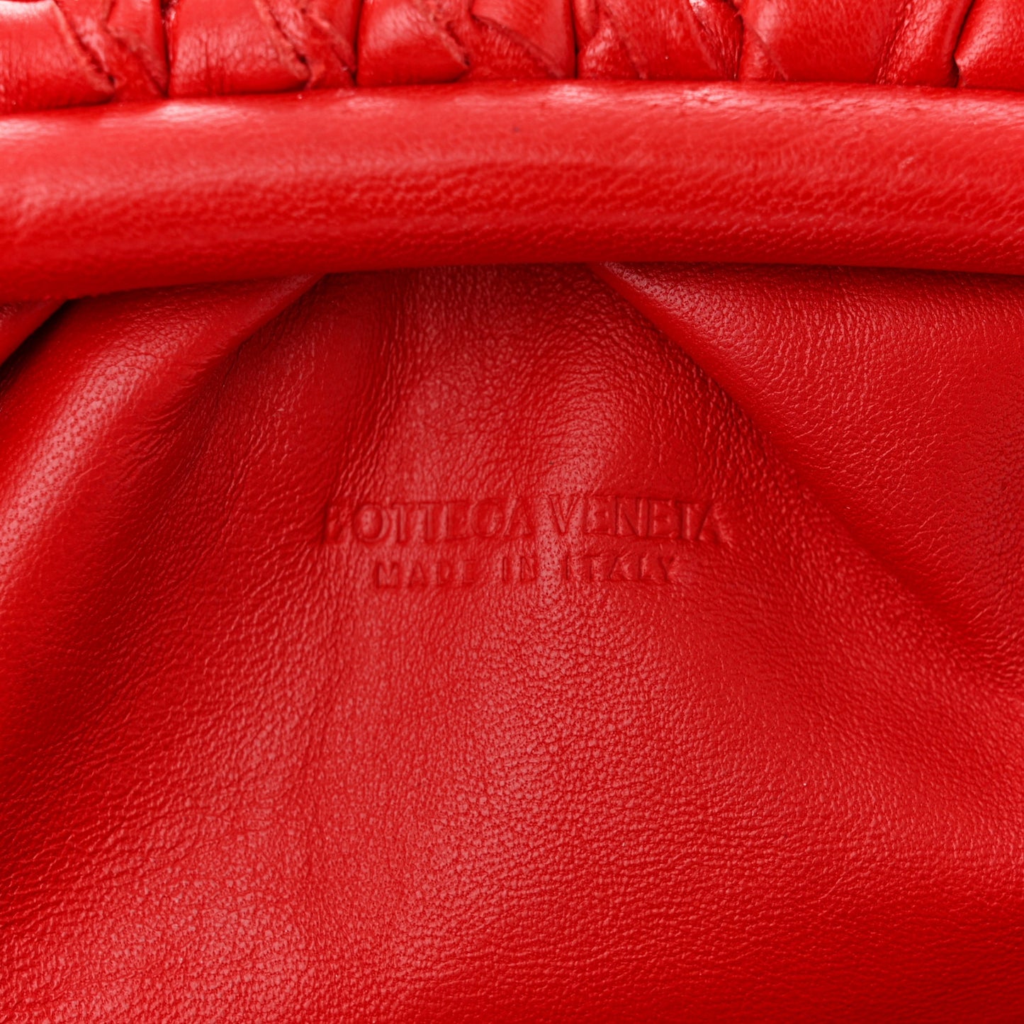 Nappa Intrecciato The Mini Pouch Bright Red