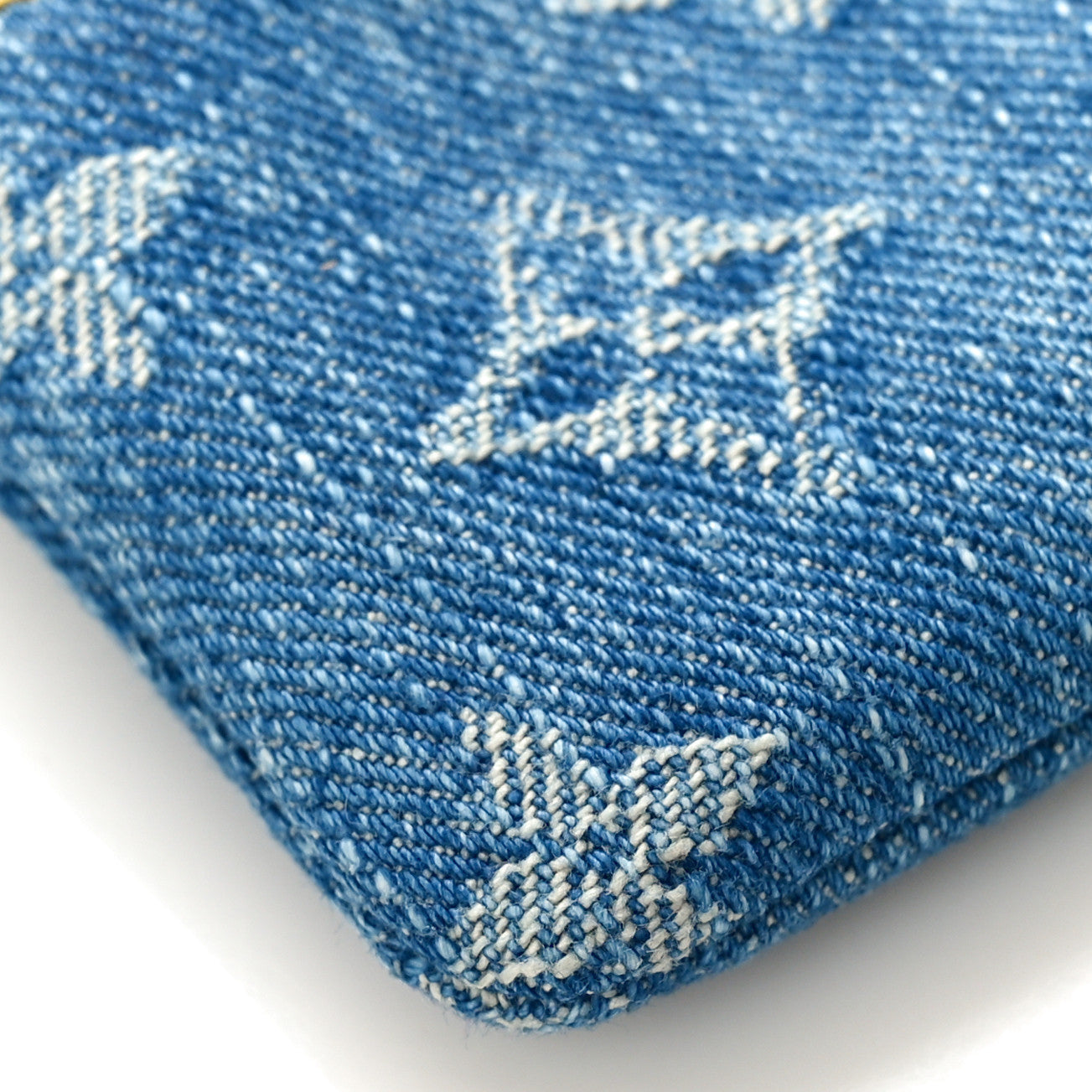 Louis Vuitton Monogram Denim Key Pouch Denim Blue 7 of 9