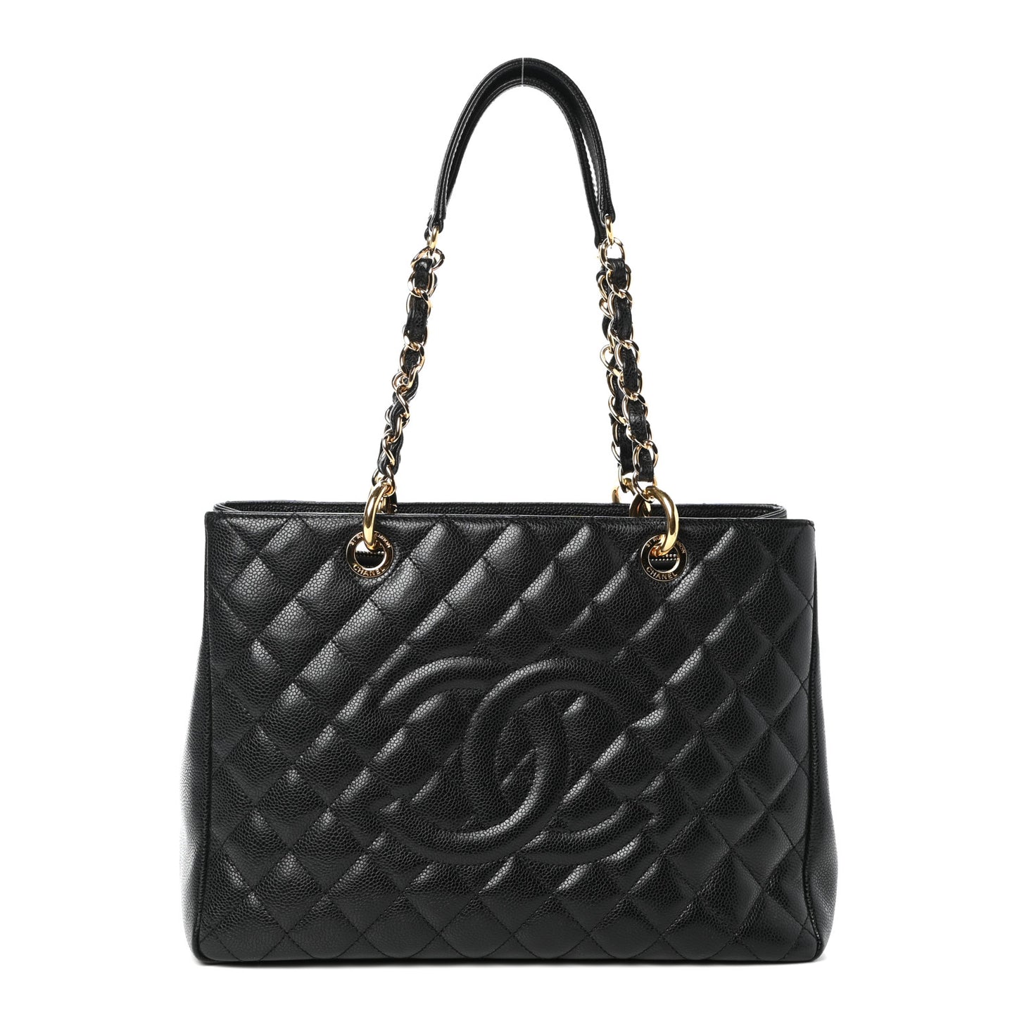 Caviar Quilted Grand Shopping Tote GST Black