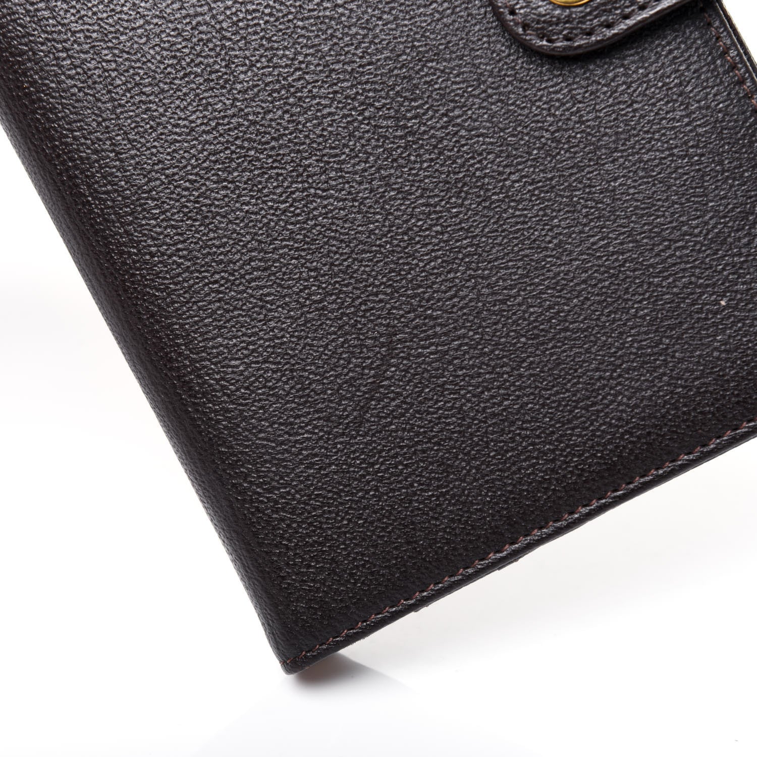 Chanel Goatskin Small Ring Agenda Planner Dark Brown 15 of 16