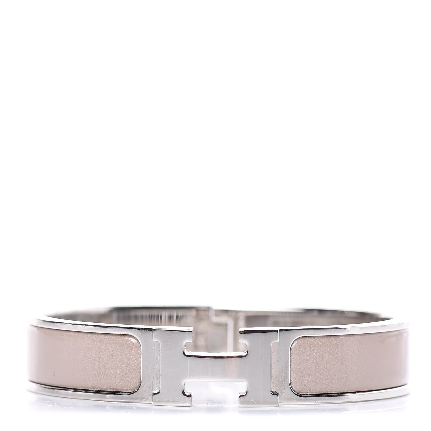 Hermes Narrow Enamel Clic Clac H Bracelet PM Marron Glace 1 of 5