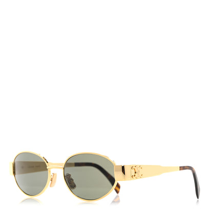 Celine Metal Triomphe 01 Sunglasses CL40235U Gold Green 1 of 7