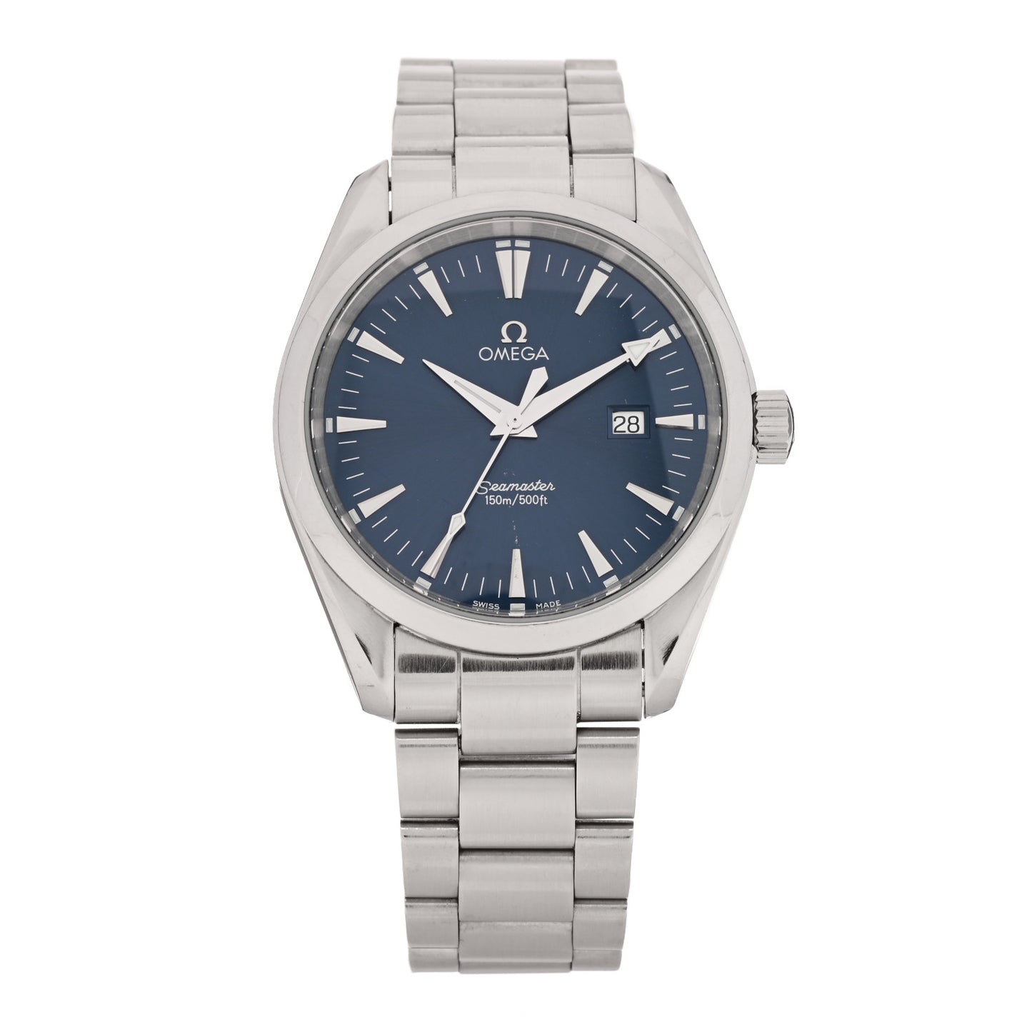 Stainless Steel 39mm Seamaster Aqua Terra Quartz Watch Blue 2517.80