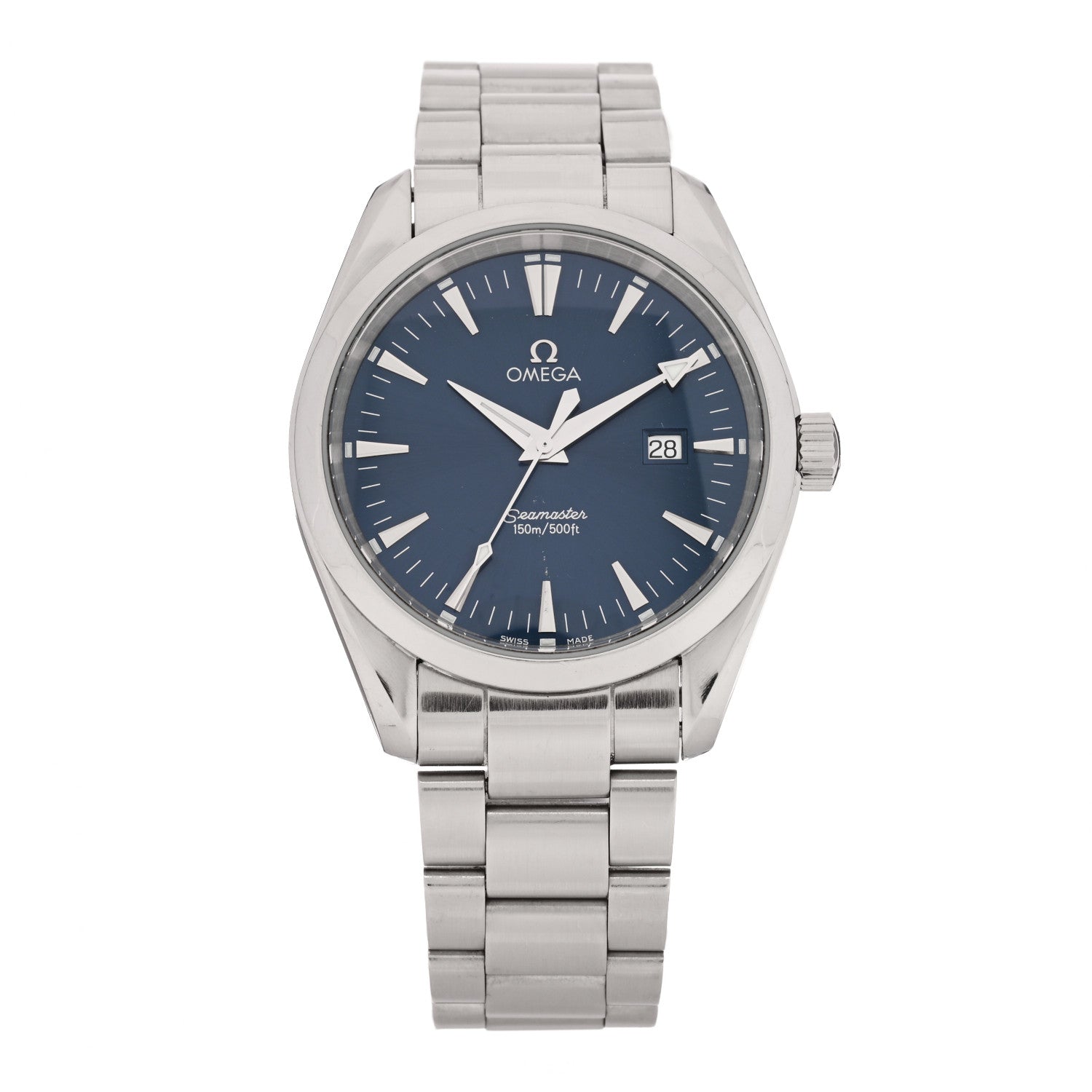 Omega Stainless Steel 39mm Seamaster Aqua Terra Quartz Watch Blue 2517.80 1 of 4