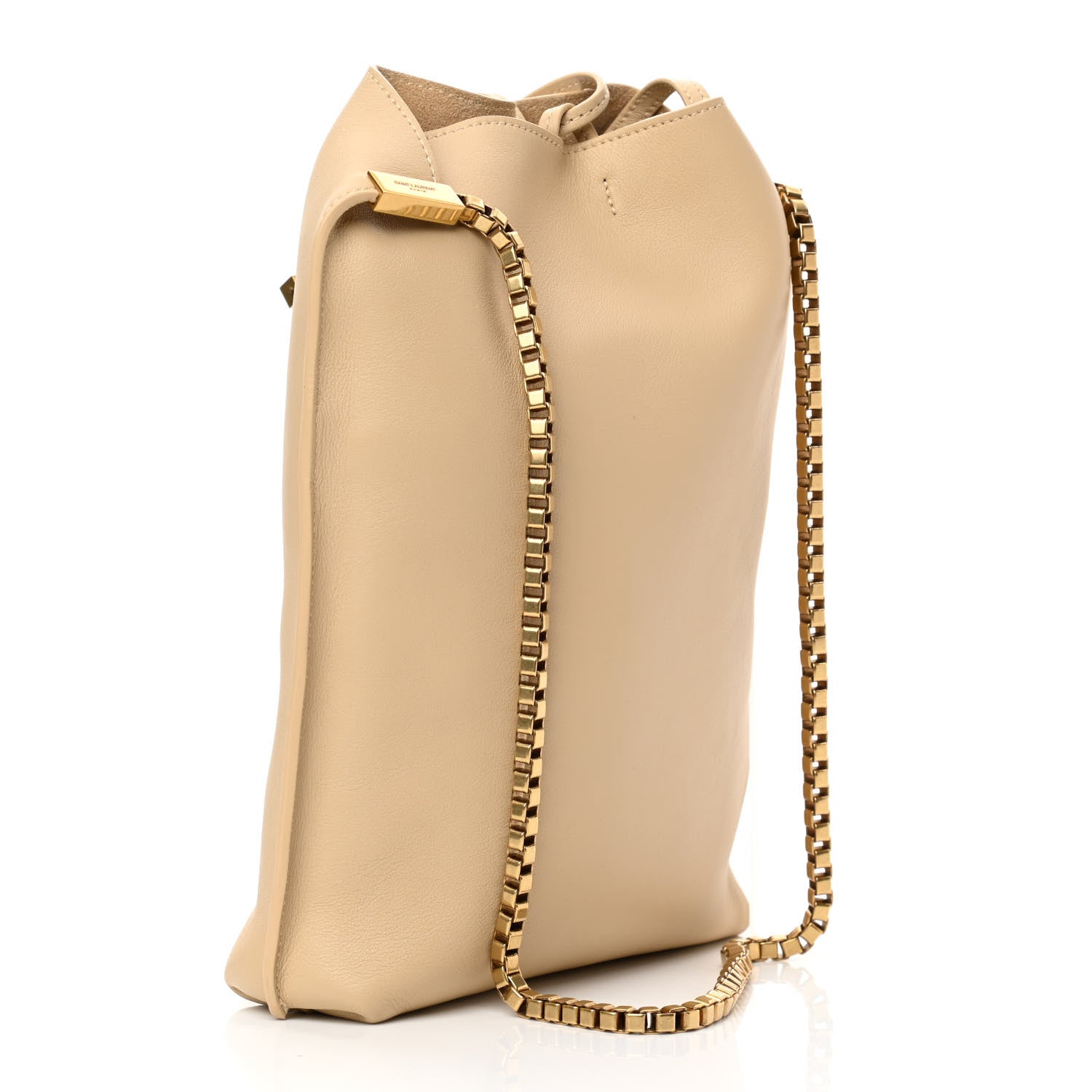 Saint Laurent SAINT LAUREN Smooth Calfskin Small Suzanne Hobo Ivory Natural 6 of 25