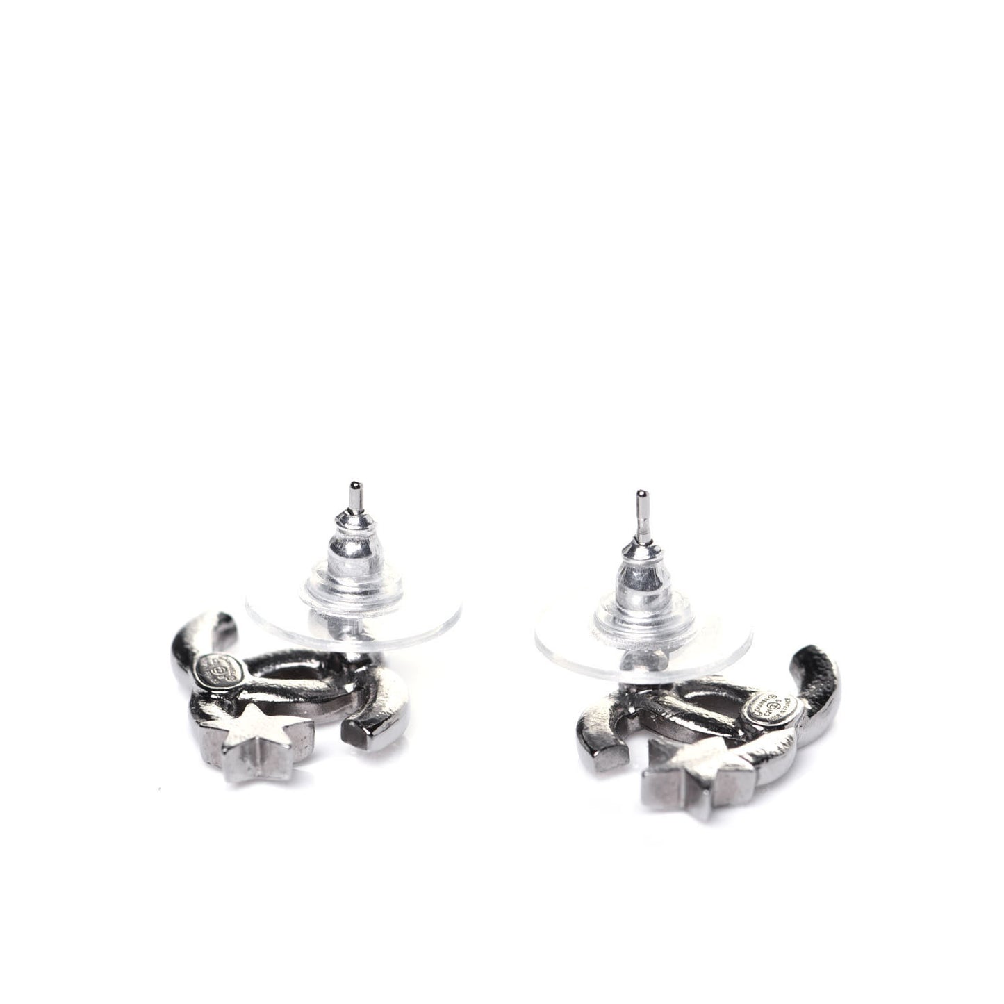 Crystal CC Starfall Earrings Silver