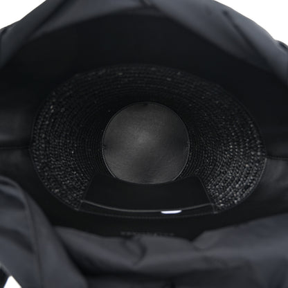 Balenciaga Raffia Woven Medium Basket Tote Black 5 of 9