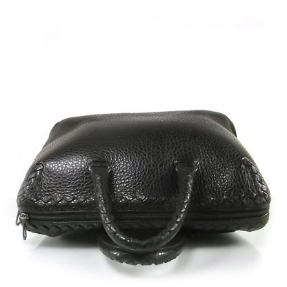 Bottega Veneta Pebbled Leather Briefcase Black 4 of 9
